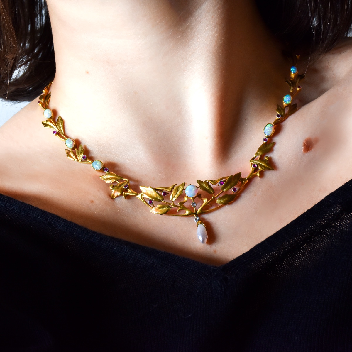 Collier transformable Art Nouveau