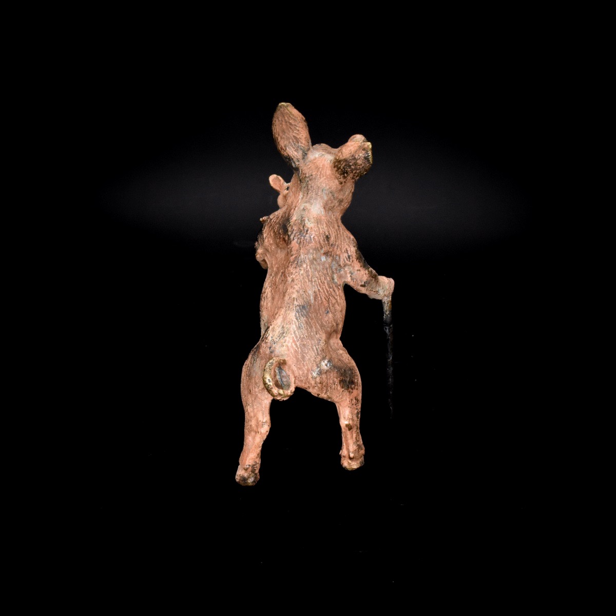 Pig With A Walking Stick Carrying Its Piglet, Viennese Bronze, Bergmann, Late 19th Century-photo-4