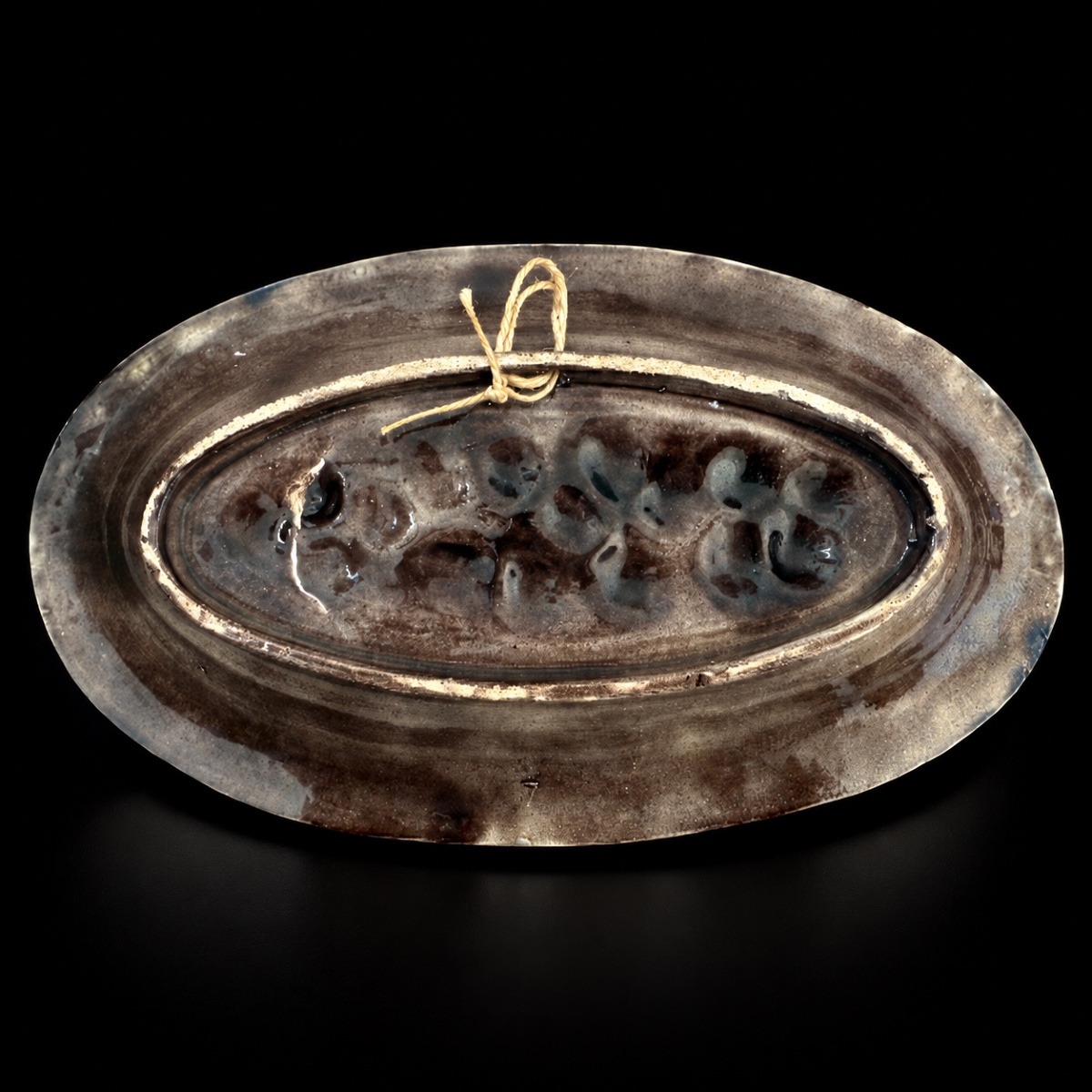 Paire de petits plats en terre vernissée polychrome - École de Paris, XIXème siècle-photo-4