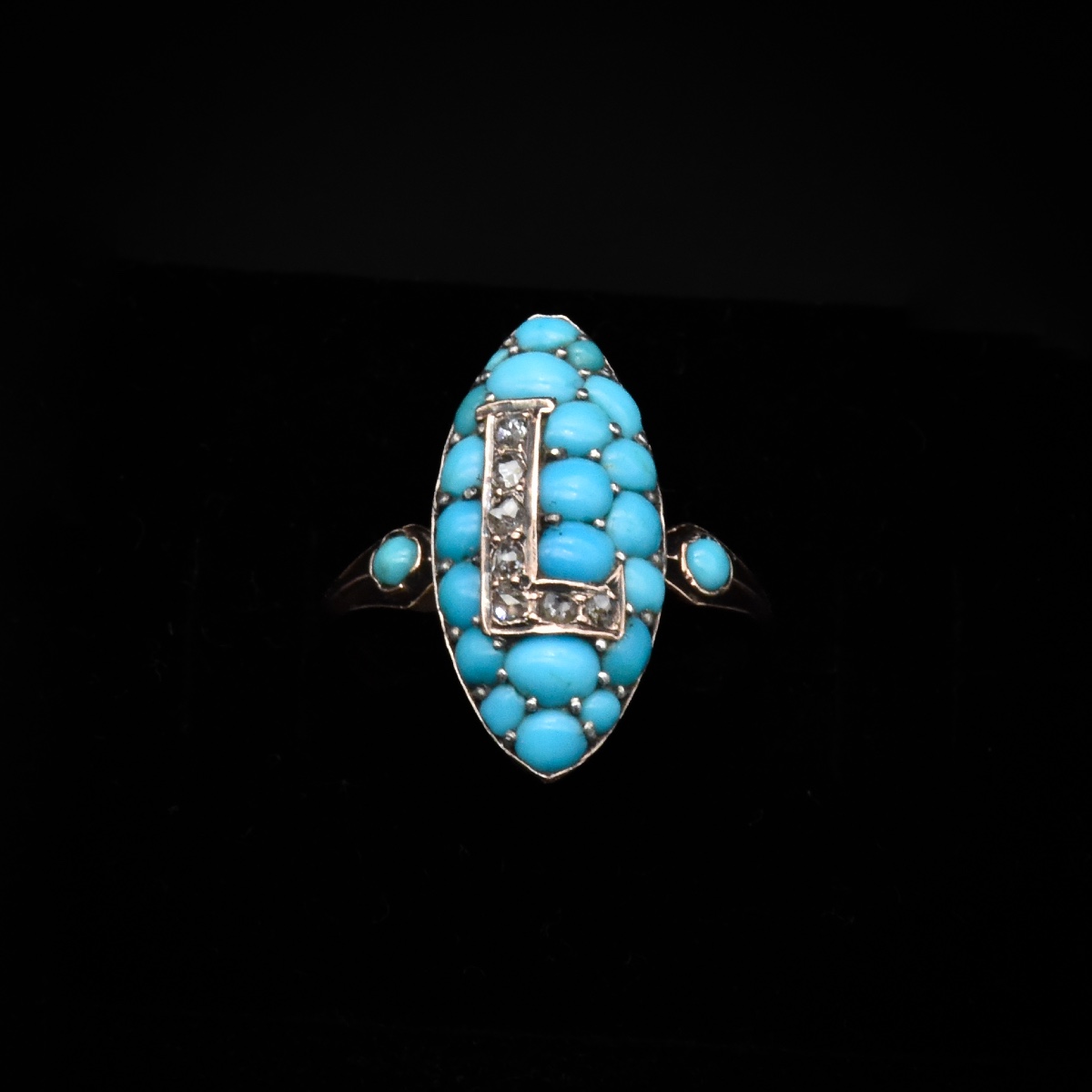 Antique Turquoise And Diamond Ring – French Work, Late 19th Century-photo-2