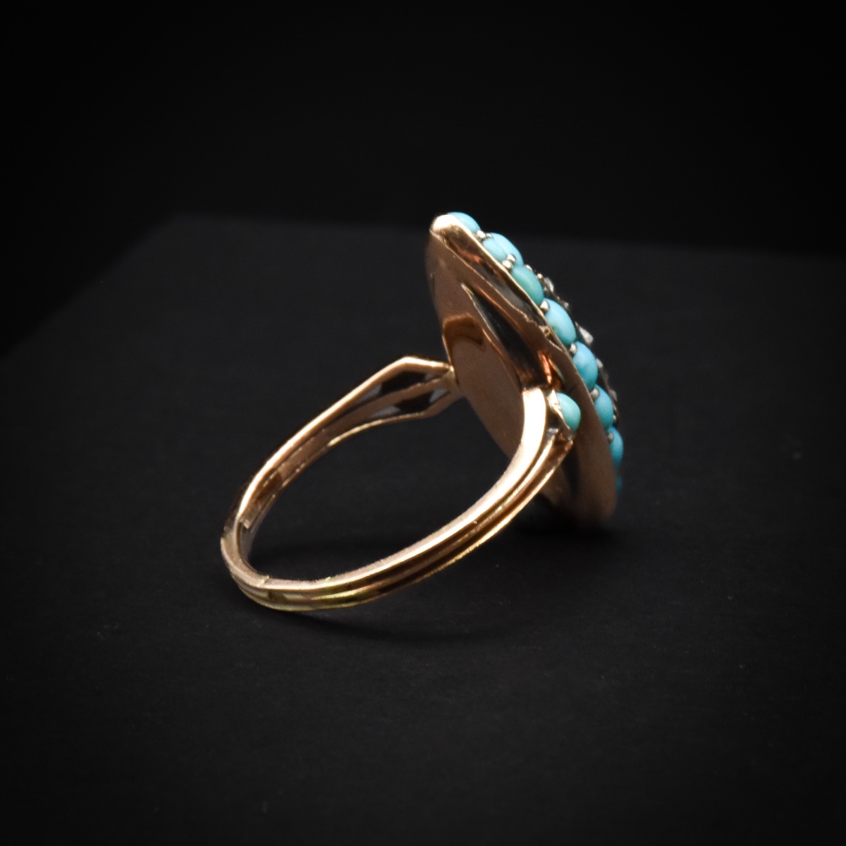 Antique Turquoise And Diamond Ring – French Work, Late 19th Century-photo-1