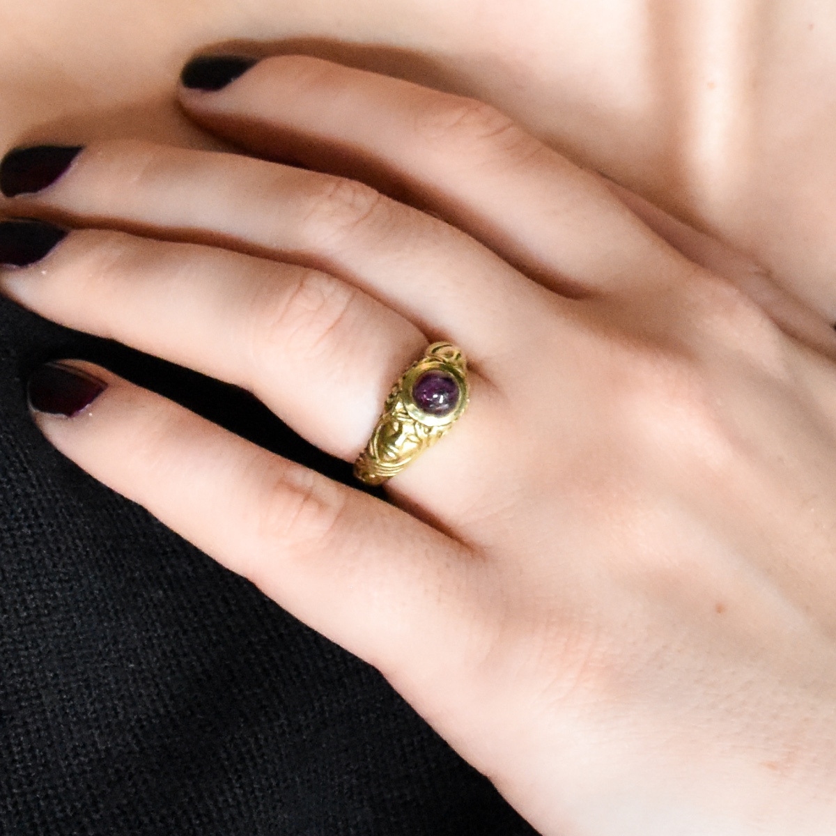 Art Nouveau Ring – Female Faces-photo-2