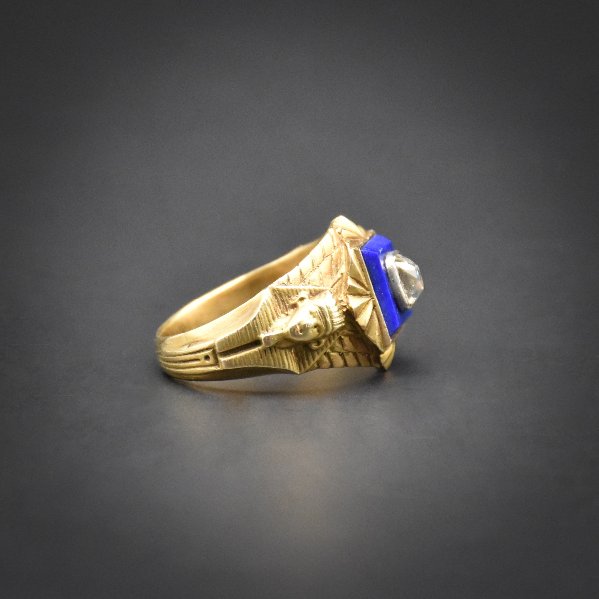 Egyptomania Ring - Work From The Second Half Of The 19th Century-photo-3