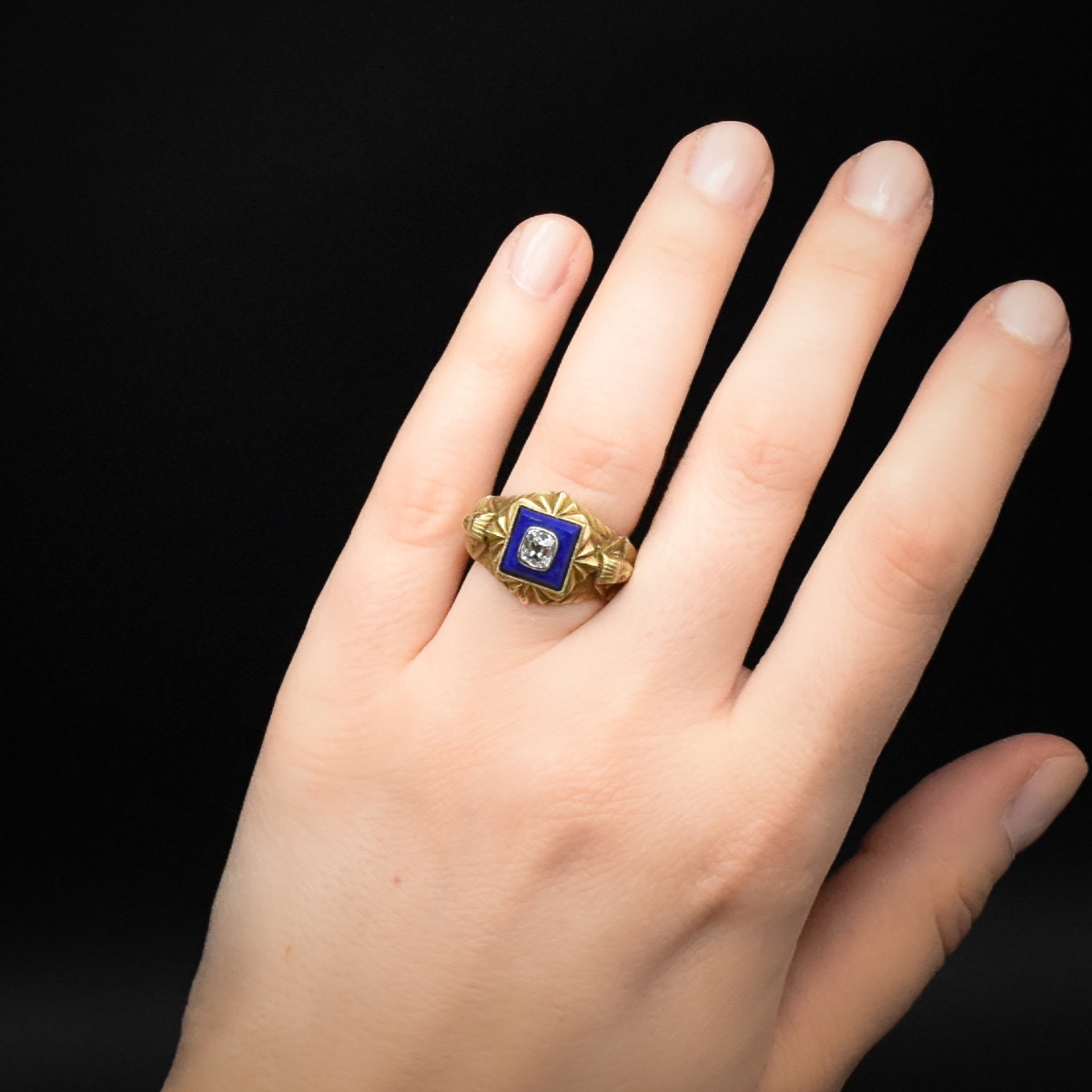 Egyptomania Ring - Work From The Second Half Of The 19th Century-photo-4