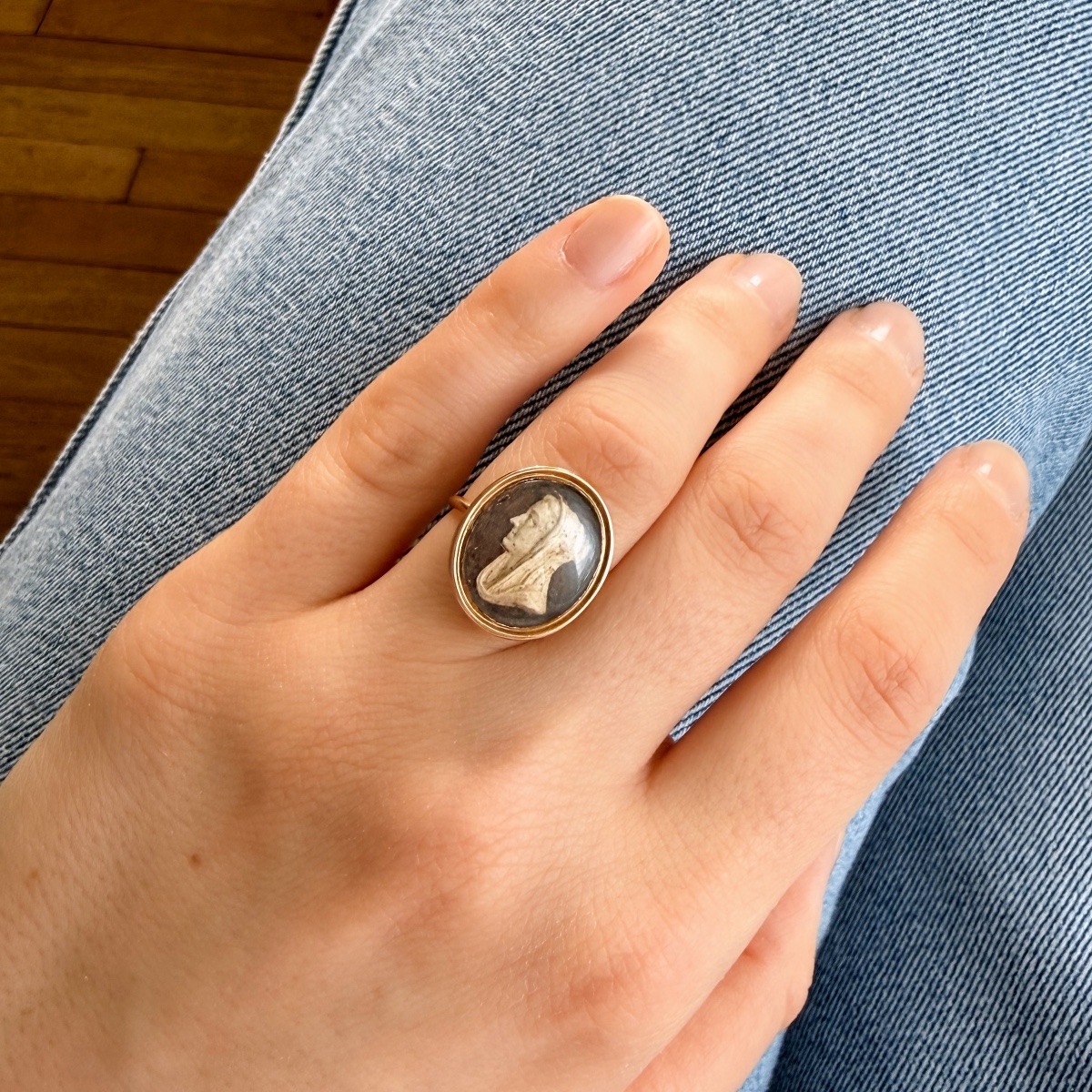 Bague souvenir à l’imitation du camée, Comtesse de Portland - Travail anglais-photo-3