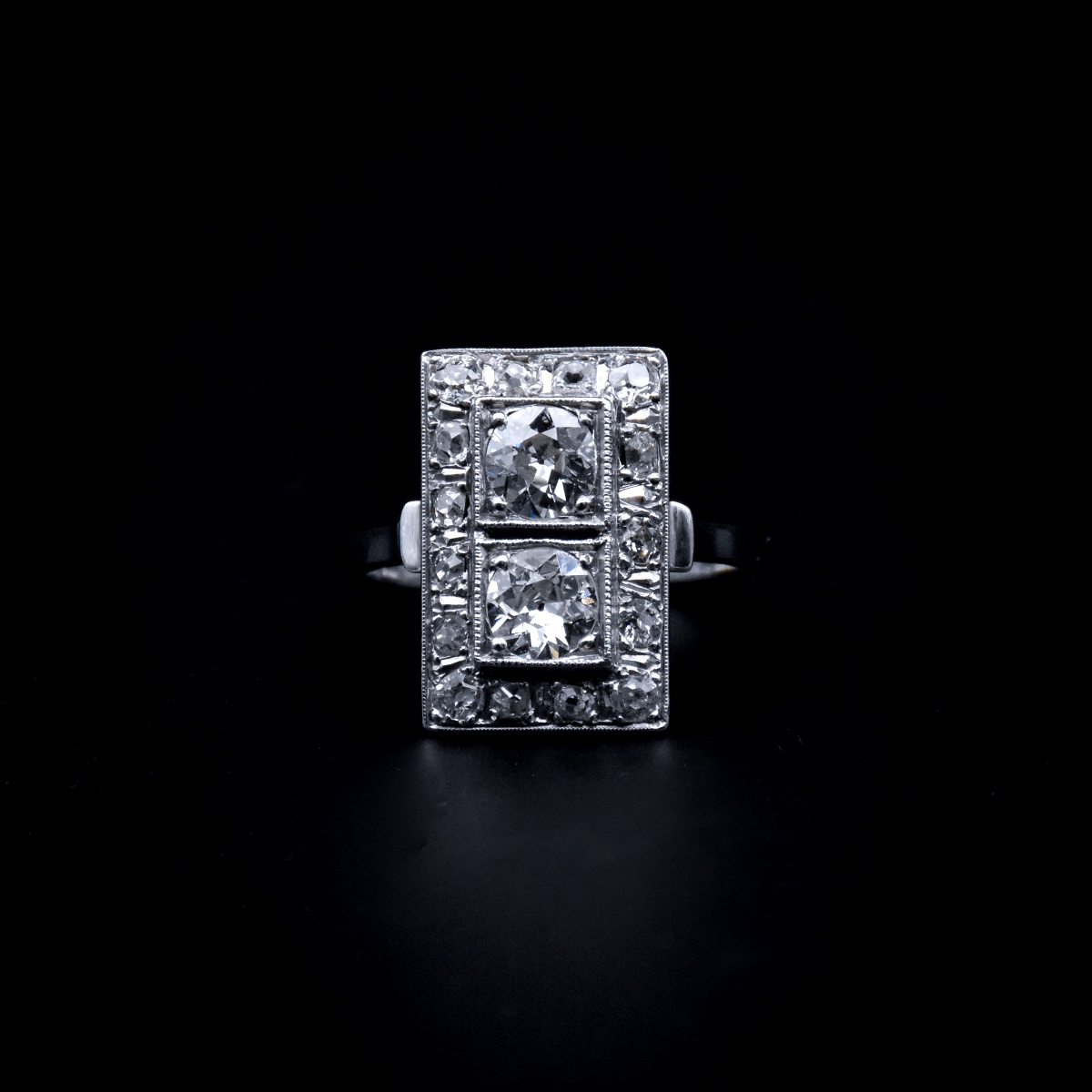 Bague Art Déco en diamants - Travail français vers 1930-photo-2