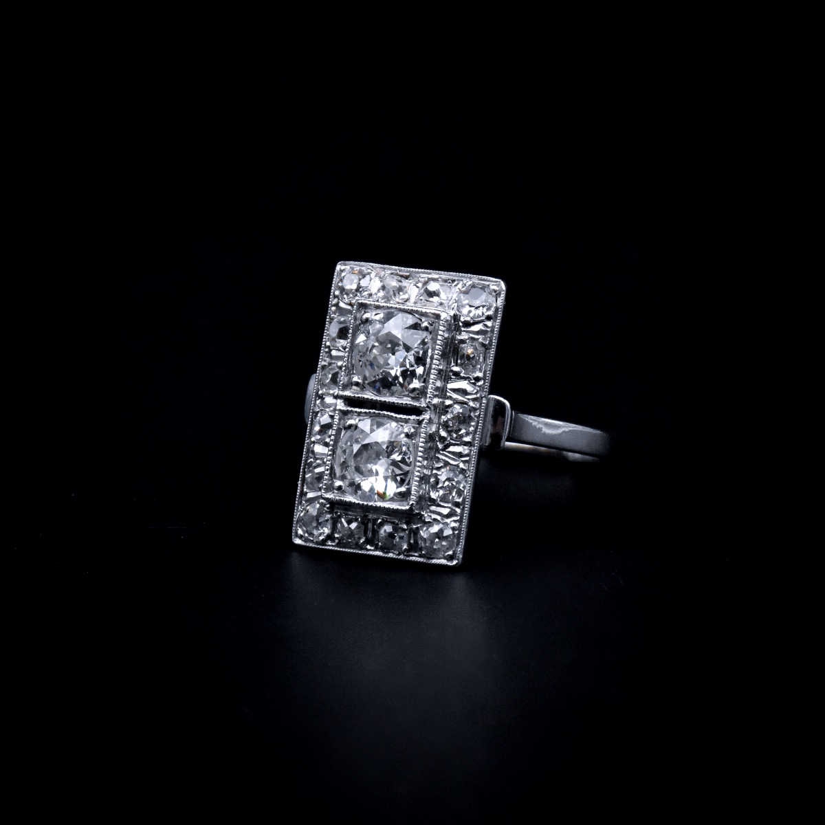Bague Art Déco en diamants - Travail français vers 1930-photo-3