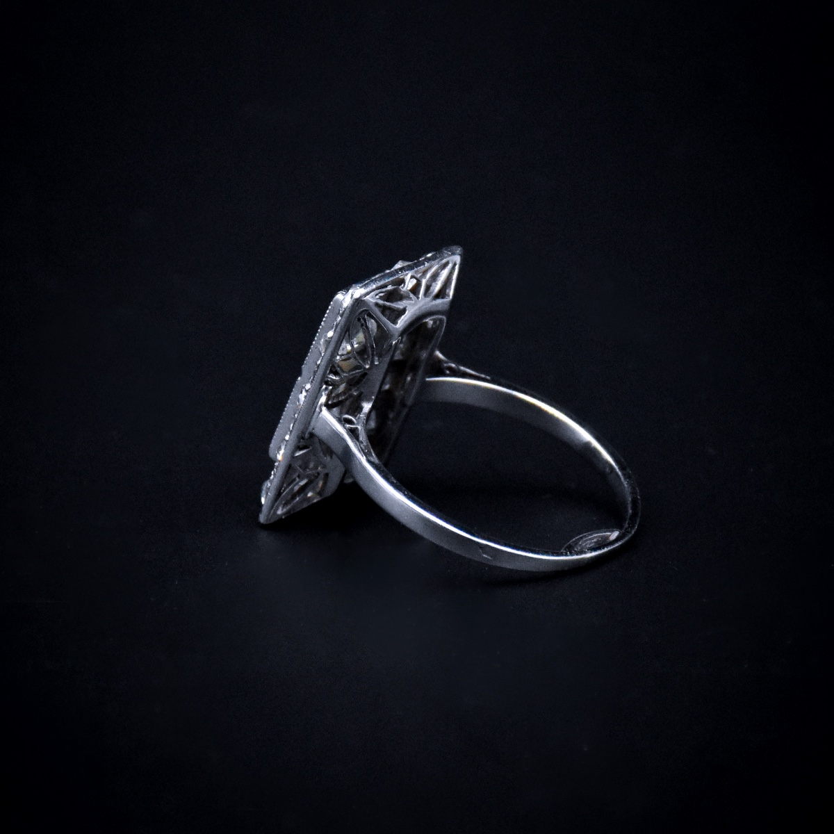 Bague Art Déco en diamants - Travail français vers 1930-photo-3