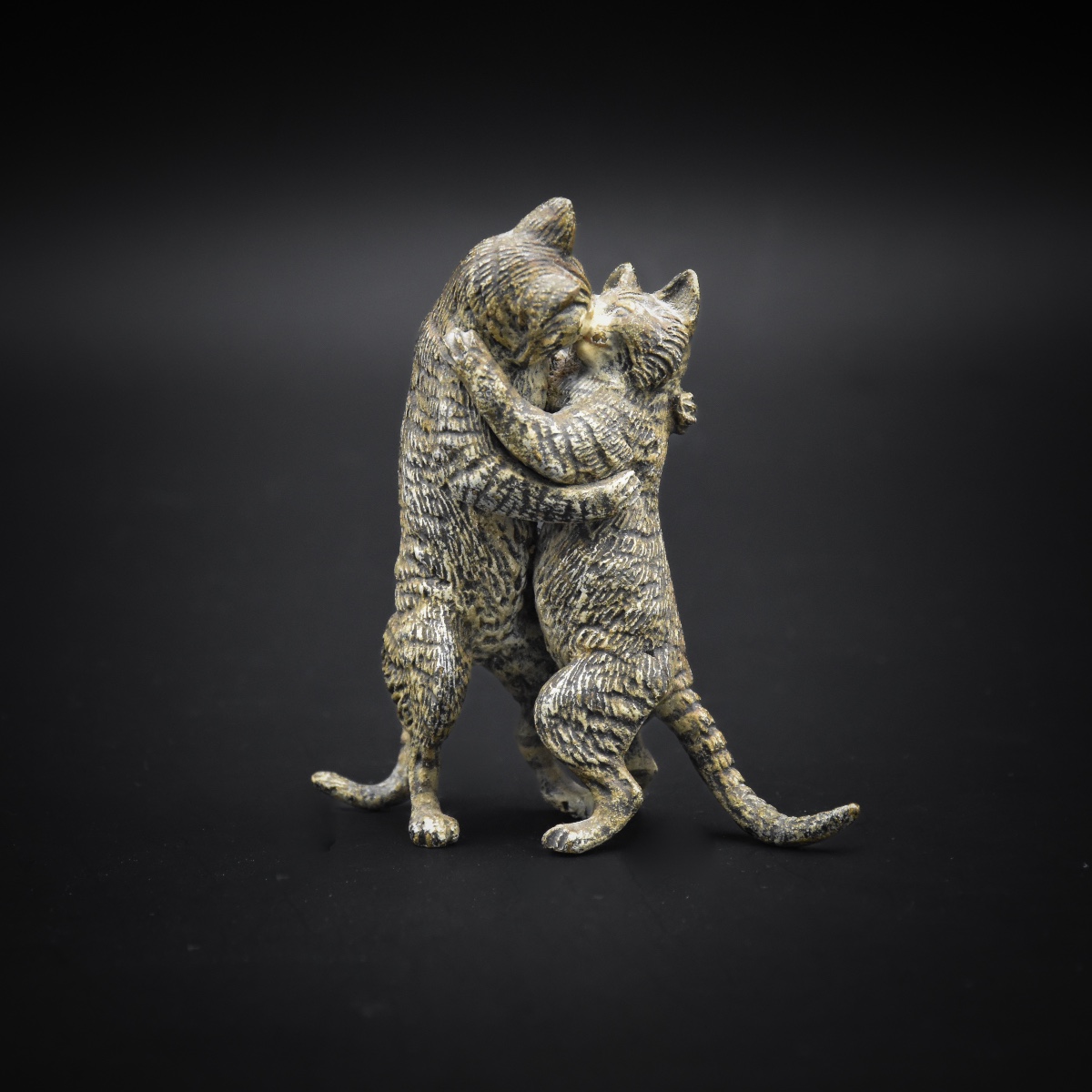 Couple de chats amoureux - Bronze de Vienne, fin XIXe siècle-photo-4