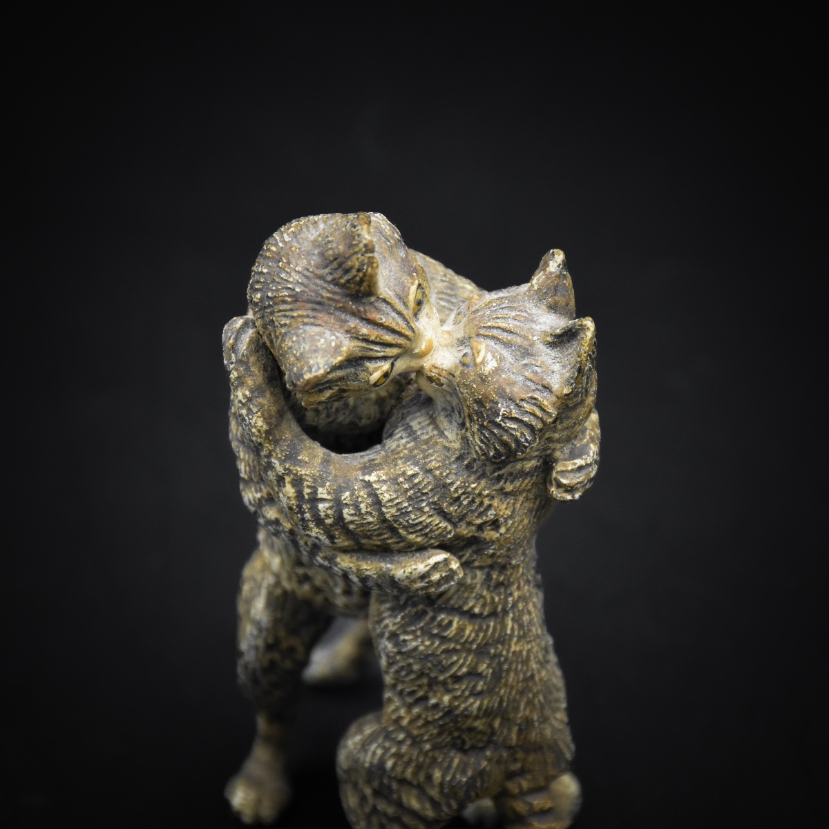 Couple de chats amoureux - Bronze de Vienne, fin XIXe siècle-photo-5