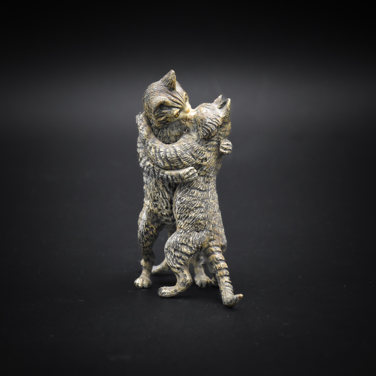 Couple de chats amoureux - Bronze de Vienne, fin XIXe siècle