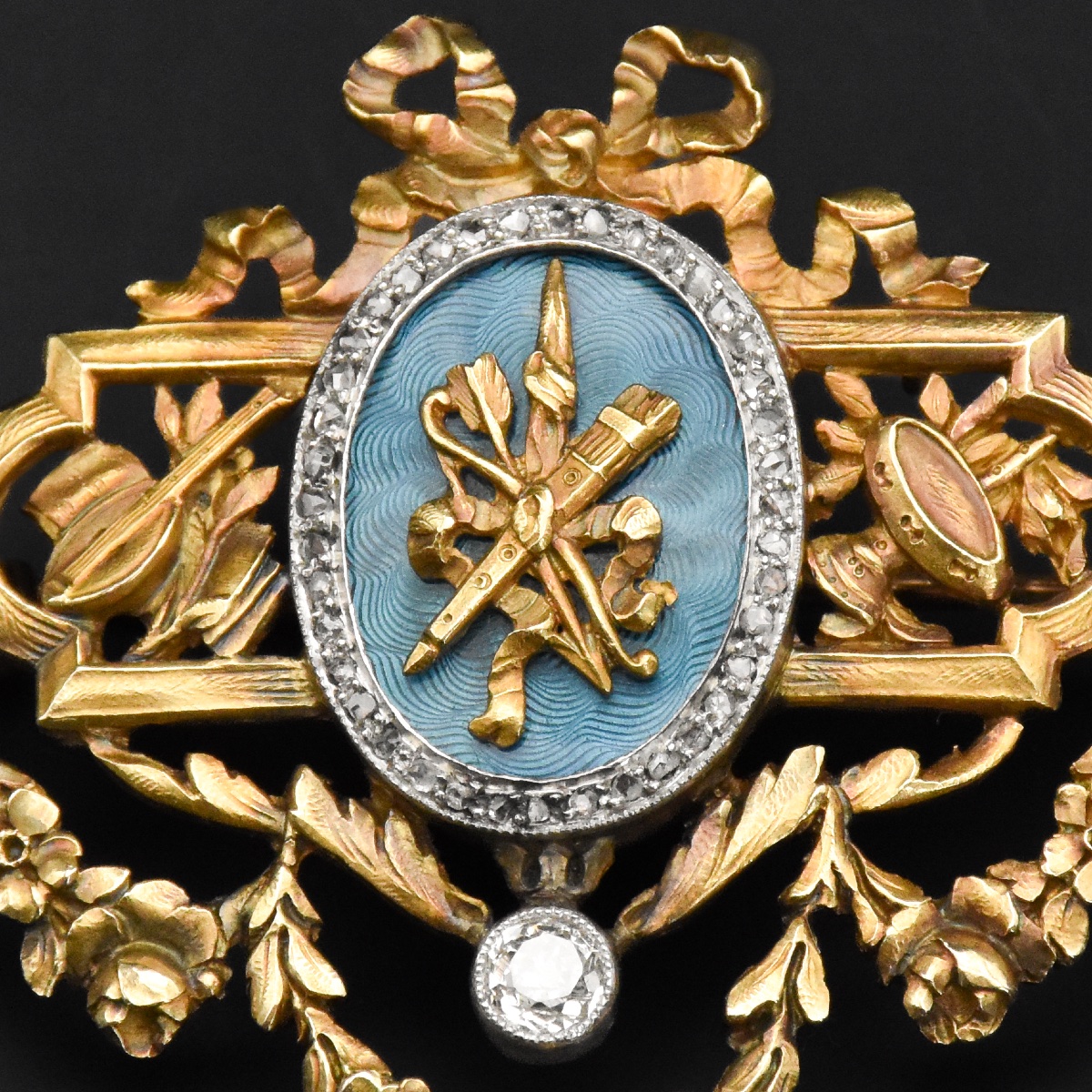 Broche-pendentif aux attributs des Arts - Gautrait pour la Maison Vever-photo-4
