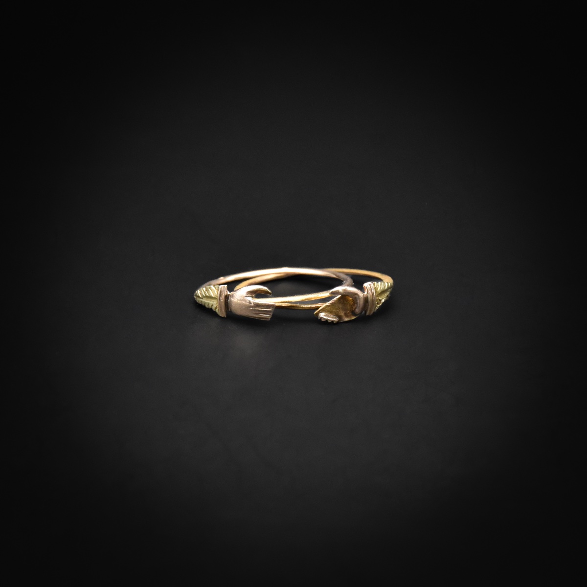 Bague « Fede » / Bague de foi en or rose et or vert 18 carats – Travail français, fin XIXe-photo-3