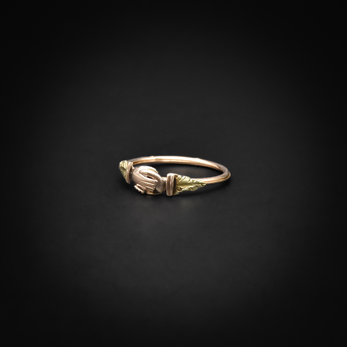 Bague « Fede » / Bague de foi en or rose et or vert 18 carats – Travail français, fin XIXe-photo-3