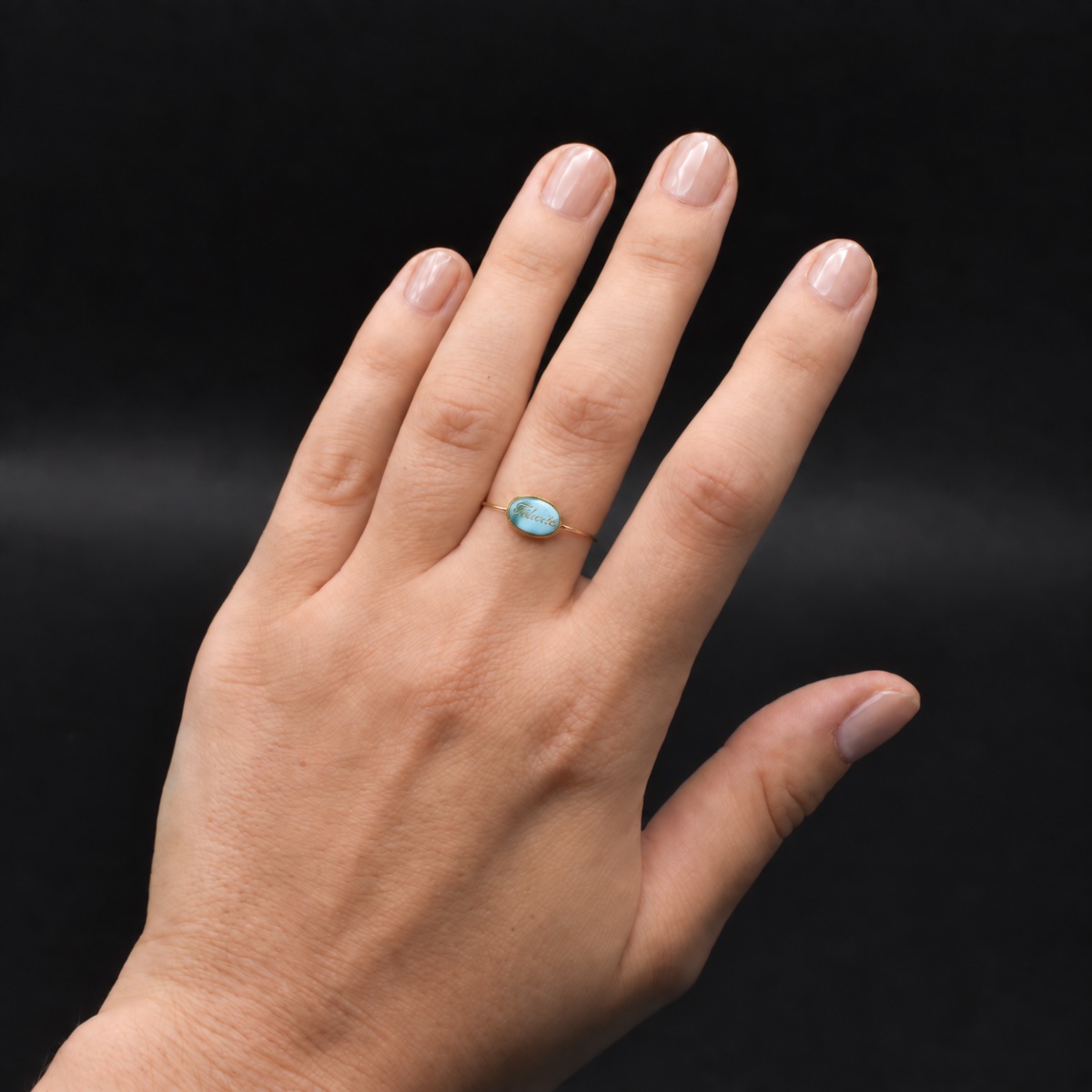 Bague de sentiment « Félicité » - Travail français, 1809-1819-photo-2