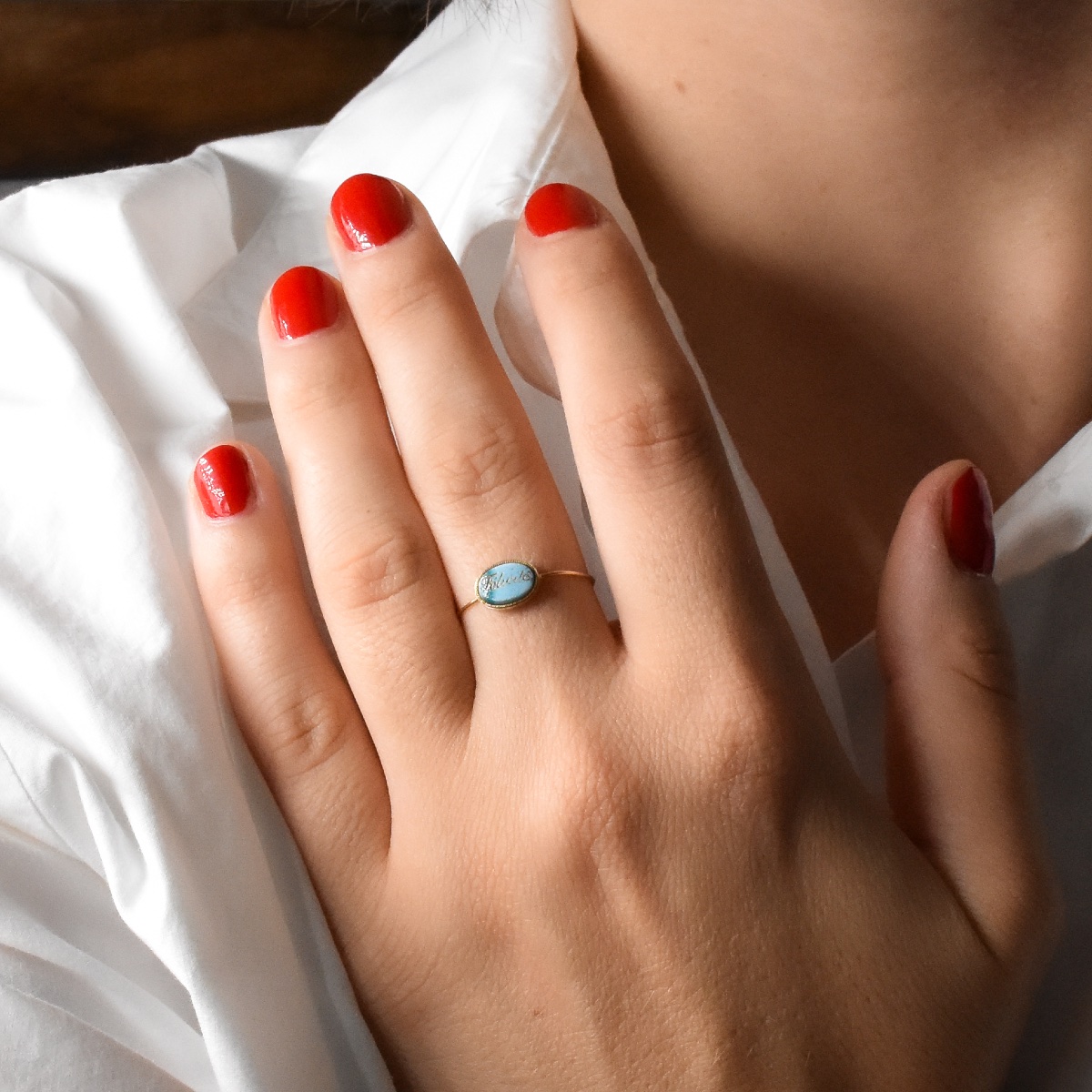 Bague de sentiment « Félicité » - Travail français, 1809-1819-photo-3