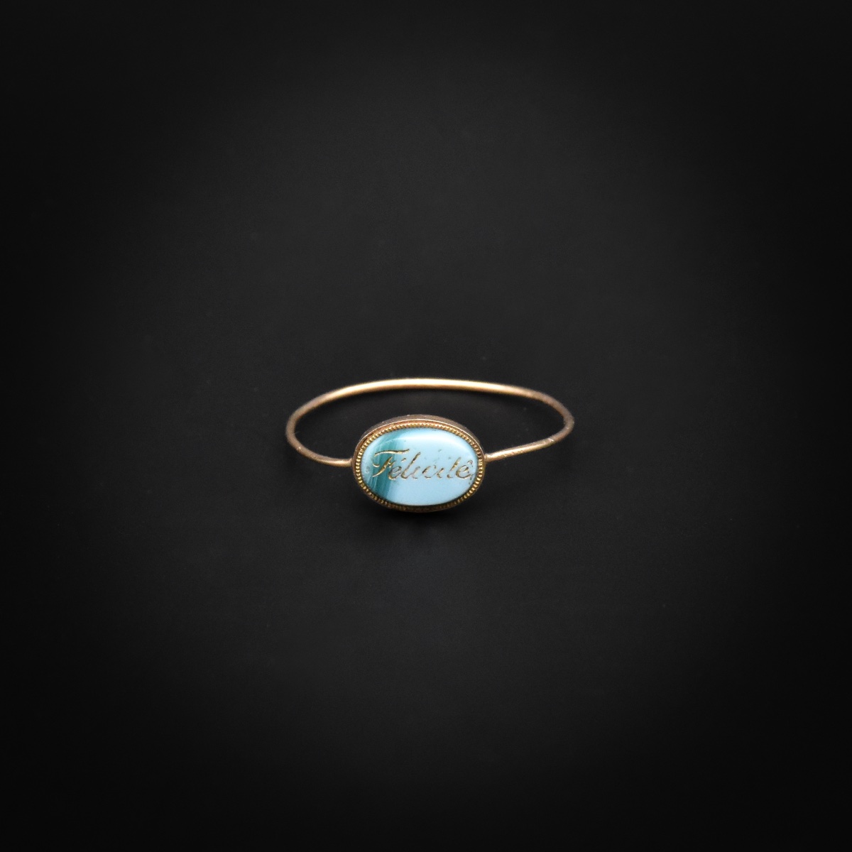 Bague de sentiment « Félicité » - Travail français, 1809-1819