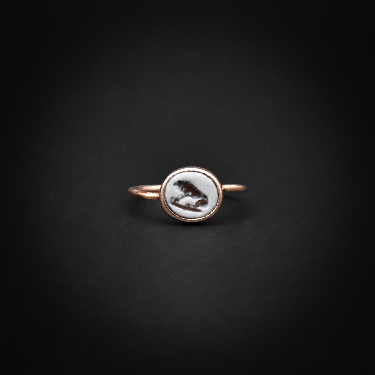 Bague intaille romaine au lion - Ier/IIe siècle