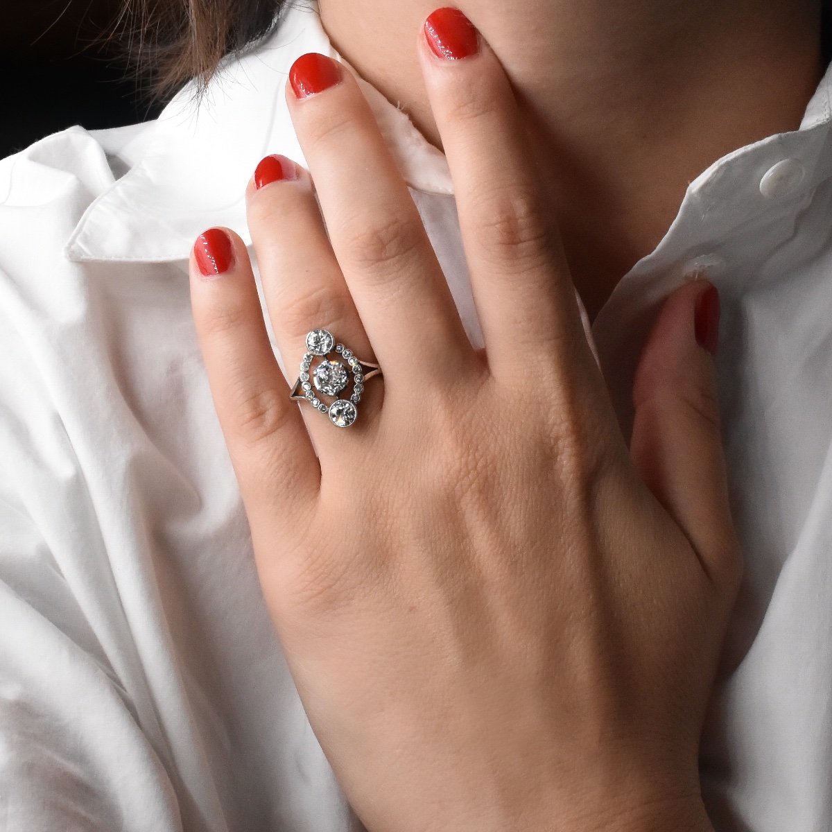 Platinum And Diamond Ring - Circa 1910-photo-2