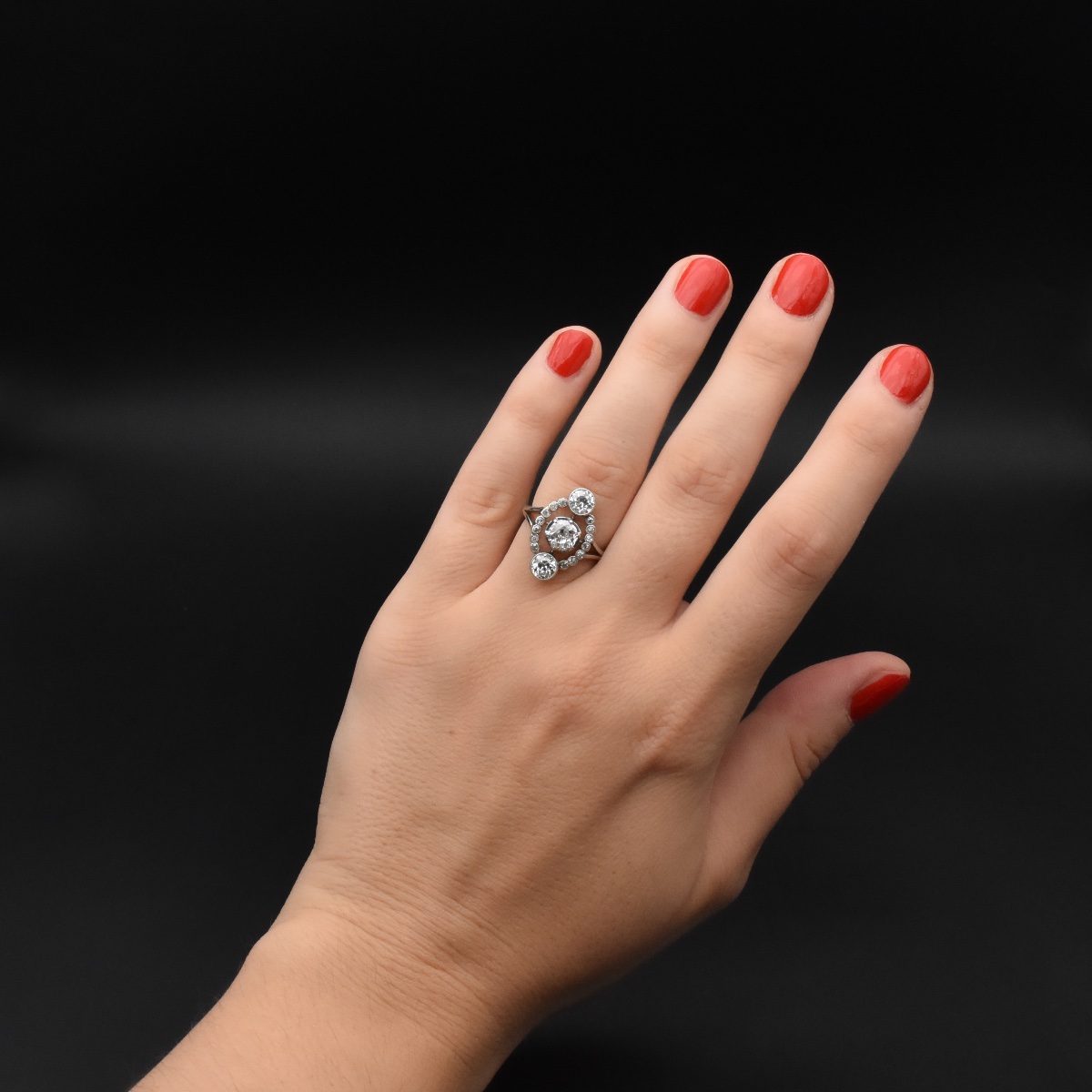 Platinum And Diamond Ring - Circa 1910-photo-3