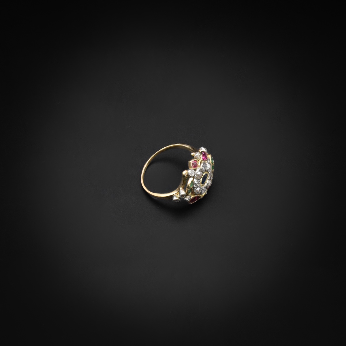 Giardinetti Ring With Diamonds, Rubies, Emeralds, And Sapphires – 19th Century-photo-5