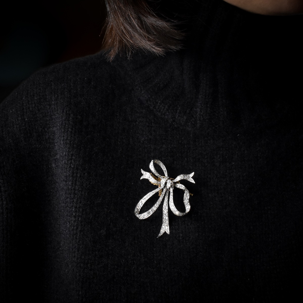 Brooch That Can Be Converted Into A Hair Ornament, Diamond Bow - Maison Noury, Circa 1890–1900-photo-6