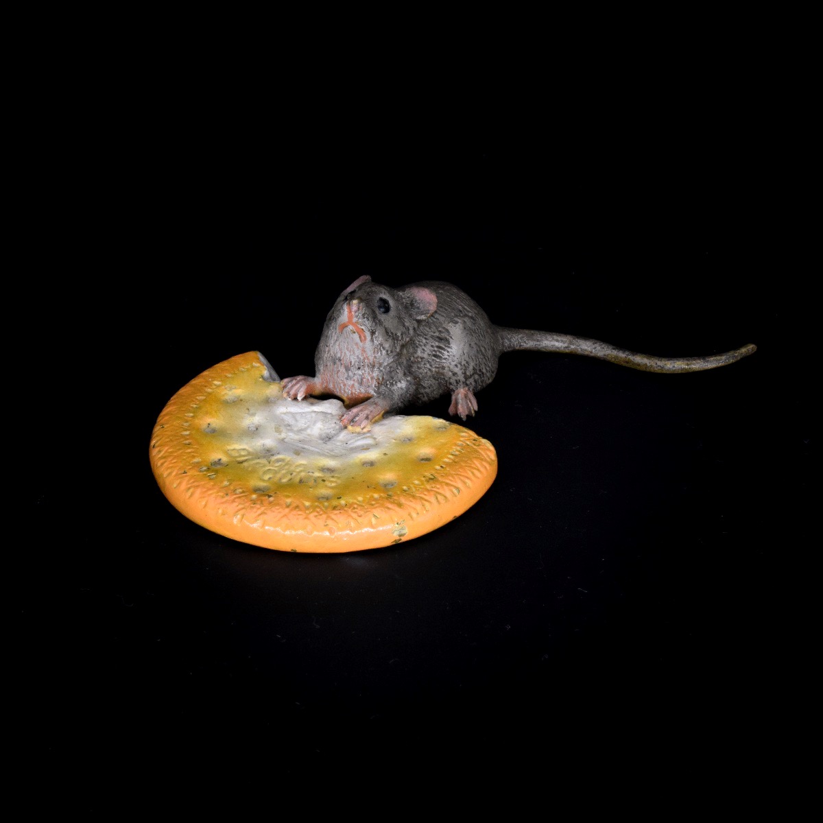 Souris grignotant un biscuit - Bronze de Vienne, vers 1900-photo-4