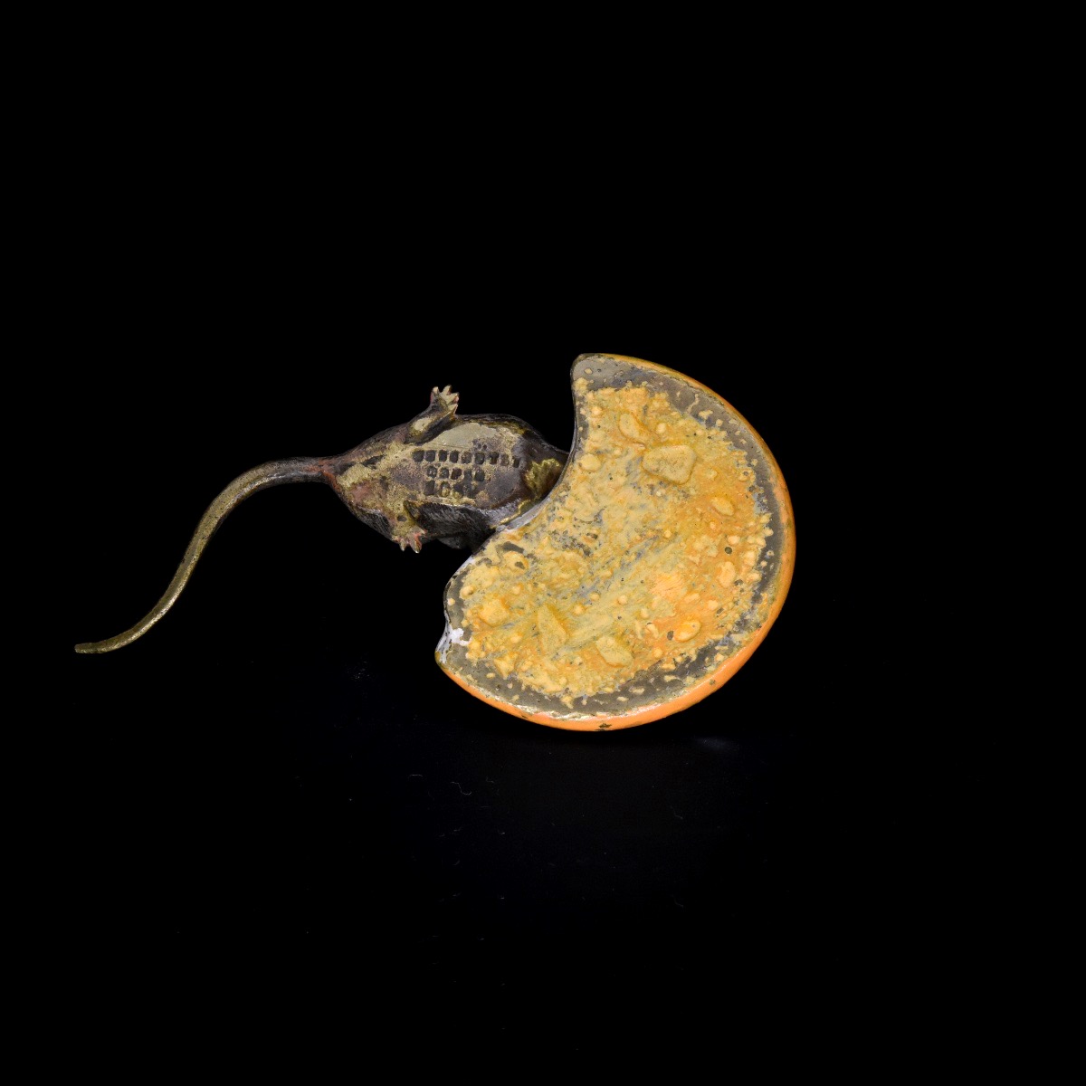Souris grignotant un biscuit - Bronze de Vienne, vers 1900-photo-3