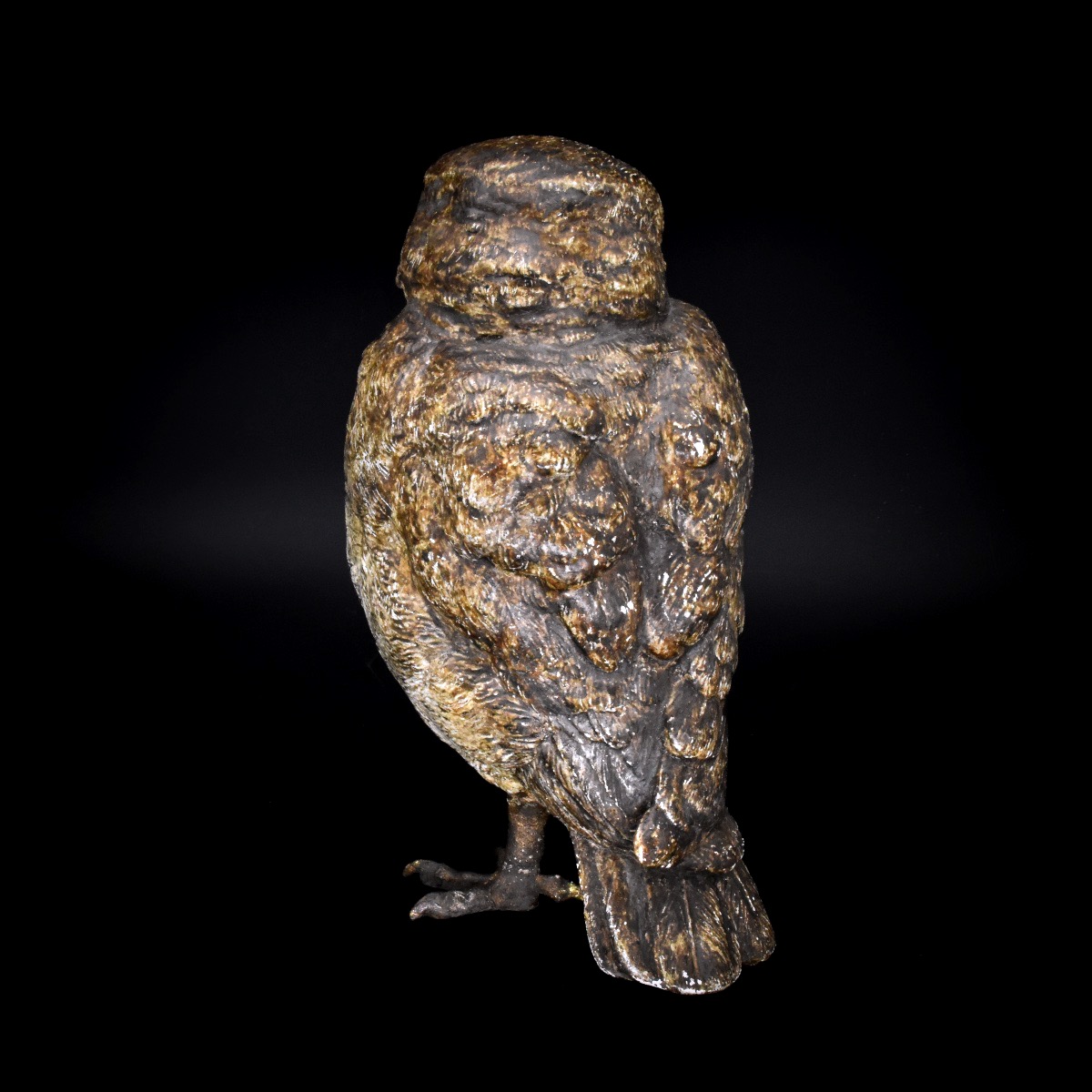 Chouette - Bronze de Vienne, Bergmann, fin du XIXe siècle-photo-3
