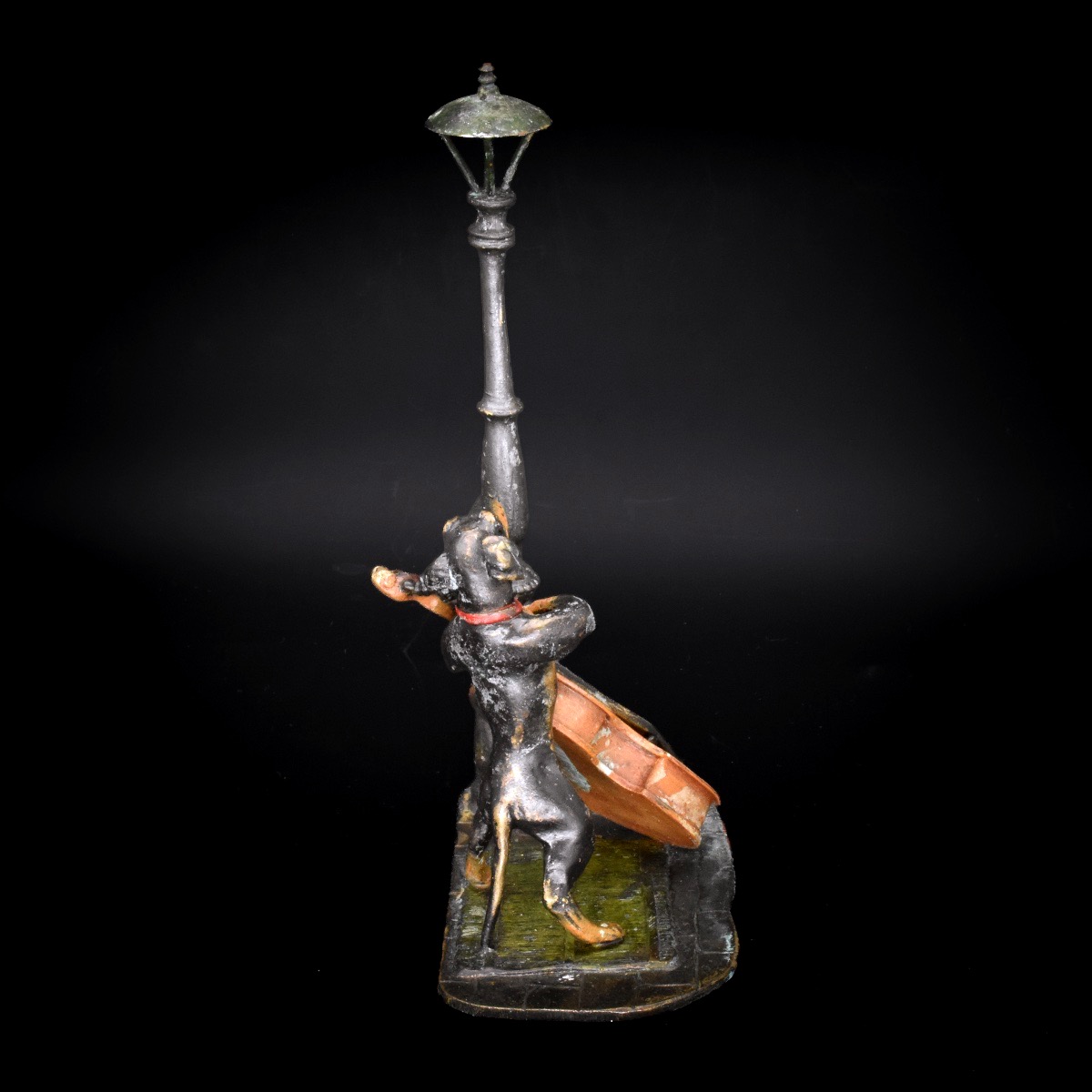 Large Dachshund With A Double Bass – Viennese Bronze, Bergmann, Circa 1900-photo-2