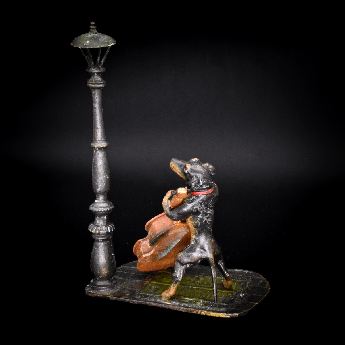 Large Dachshund With A Double Bass – Viennese Bronze, Bergmann, Circa 1900-photo-4