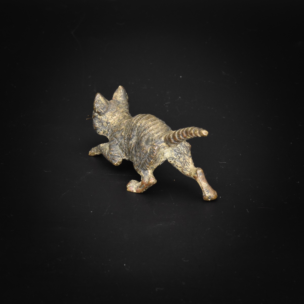 Chat à l’affût - Bronze de Vienne, vers 1900-photo-3