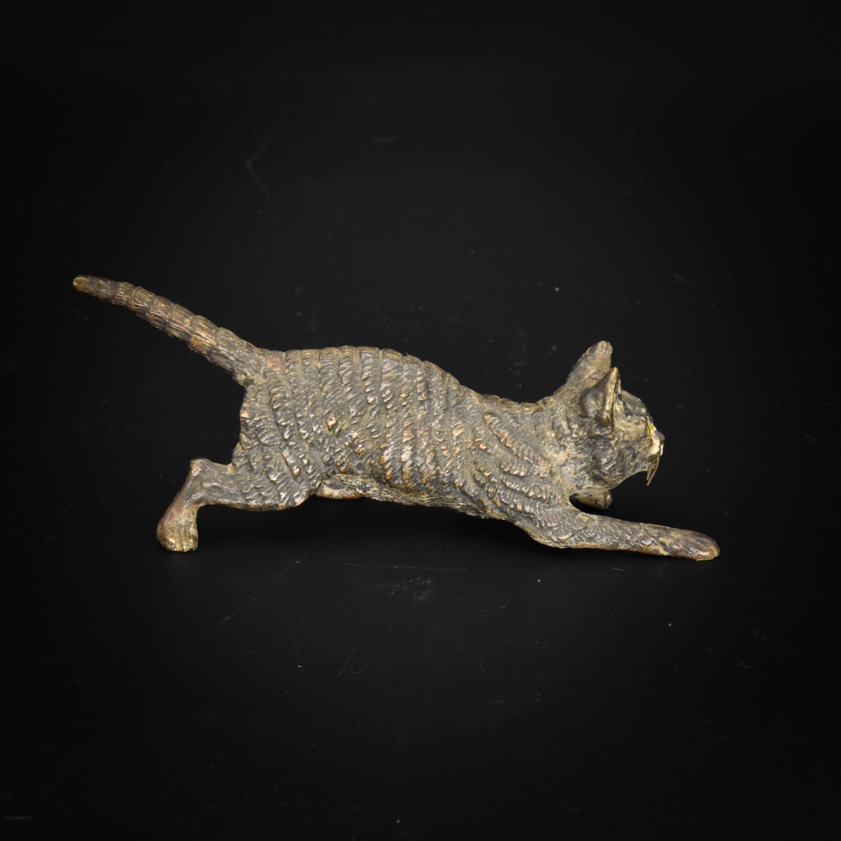 Chat à l’affût - Bronze de Vienne, vers 1900-photo-4