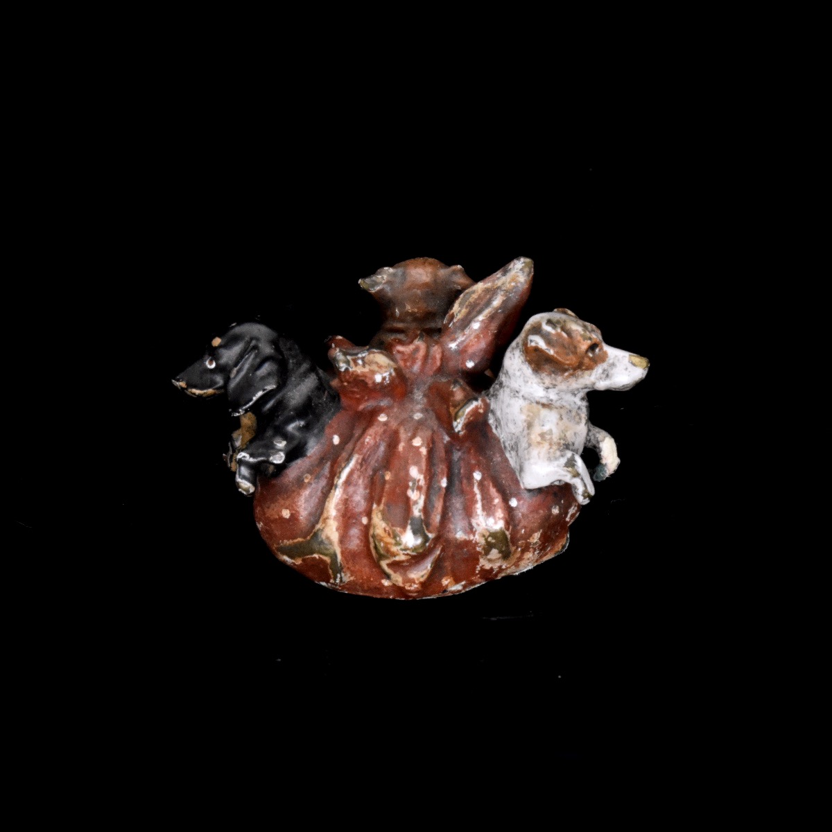 Chiots dans un foulard - Bronze de Vienne, Bergmann, fin du XIXe siècle-photo-3