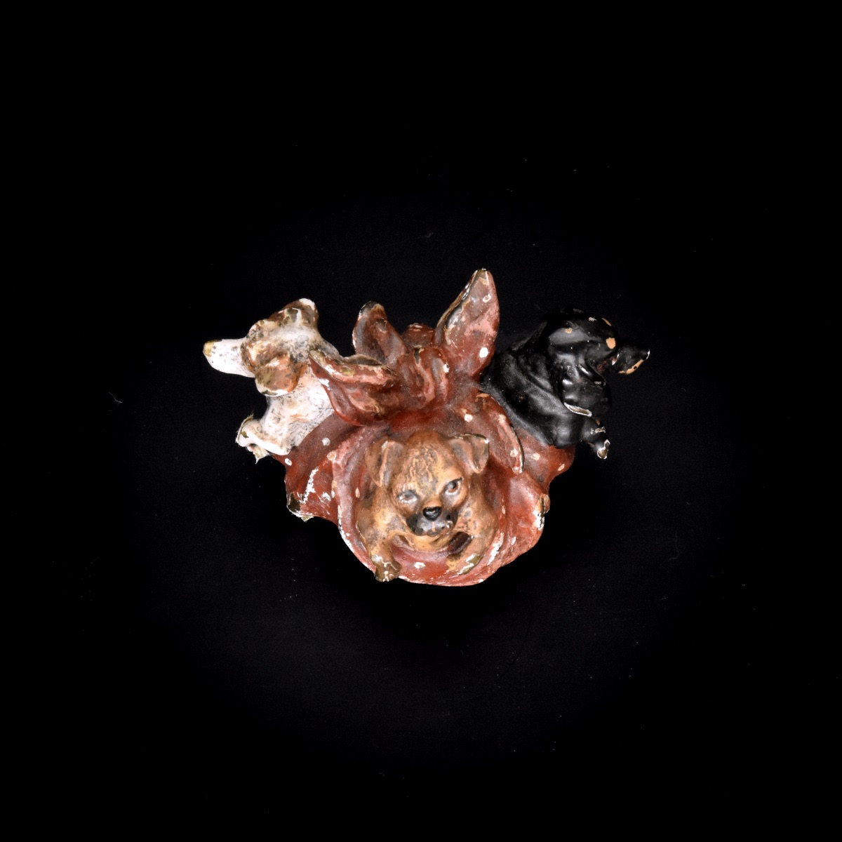 Chiots dans un foulard - Bronze de Vienne, Bergmann, fin du XIXe siècle-photo-4