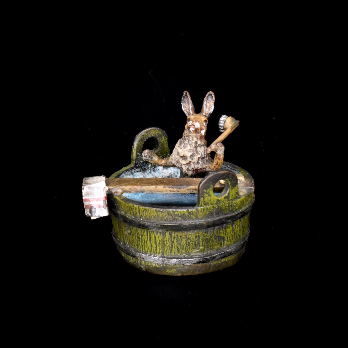 Lapin dans son bain - Bronze de Vienne, Bergmann, début du XXe siècle-photo-2