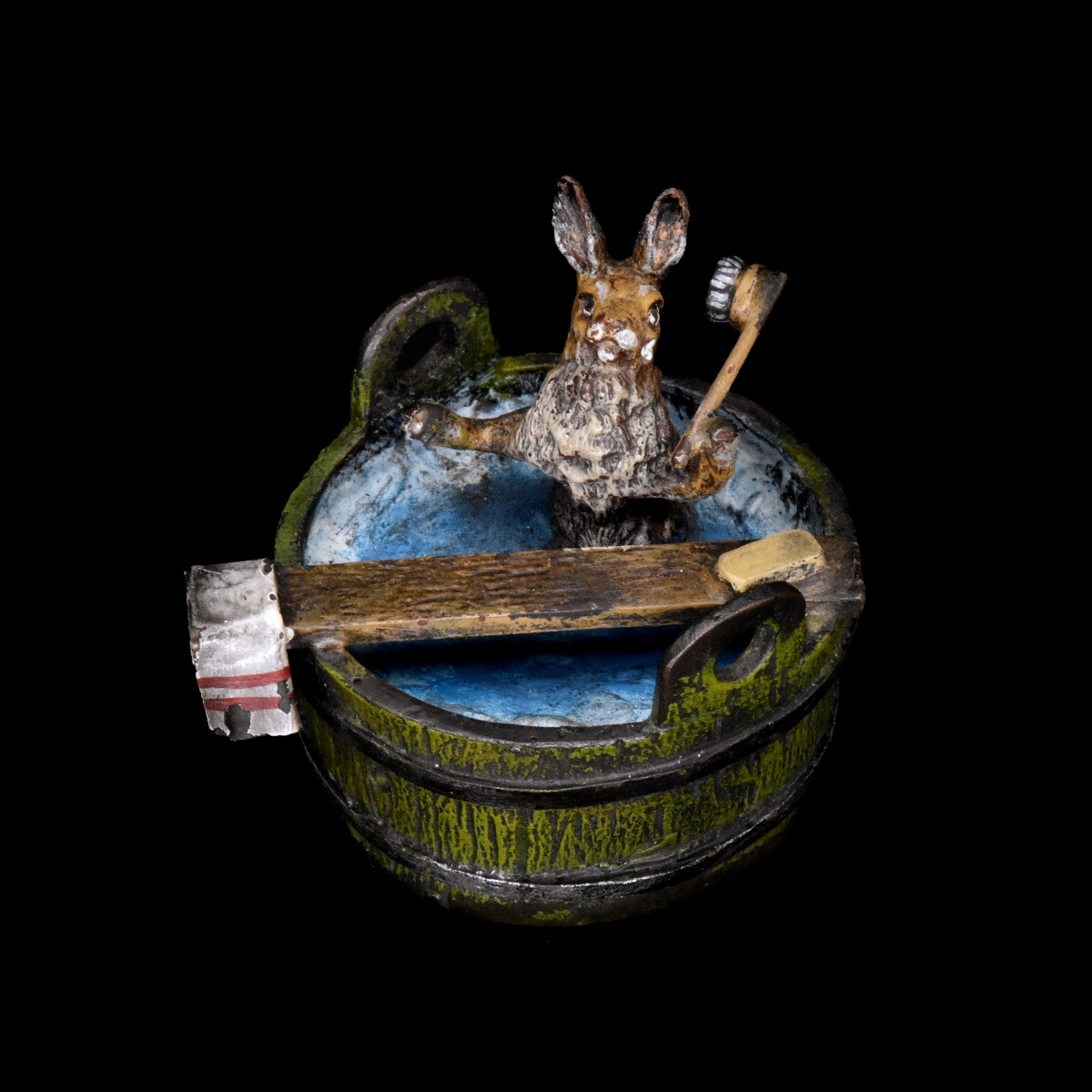 Lapin dans son bain - Bronze de Vienne, Bergmann, début du XXe siècle-photo-2