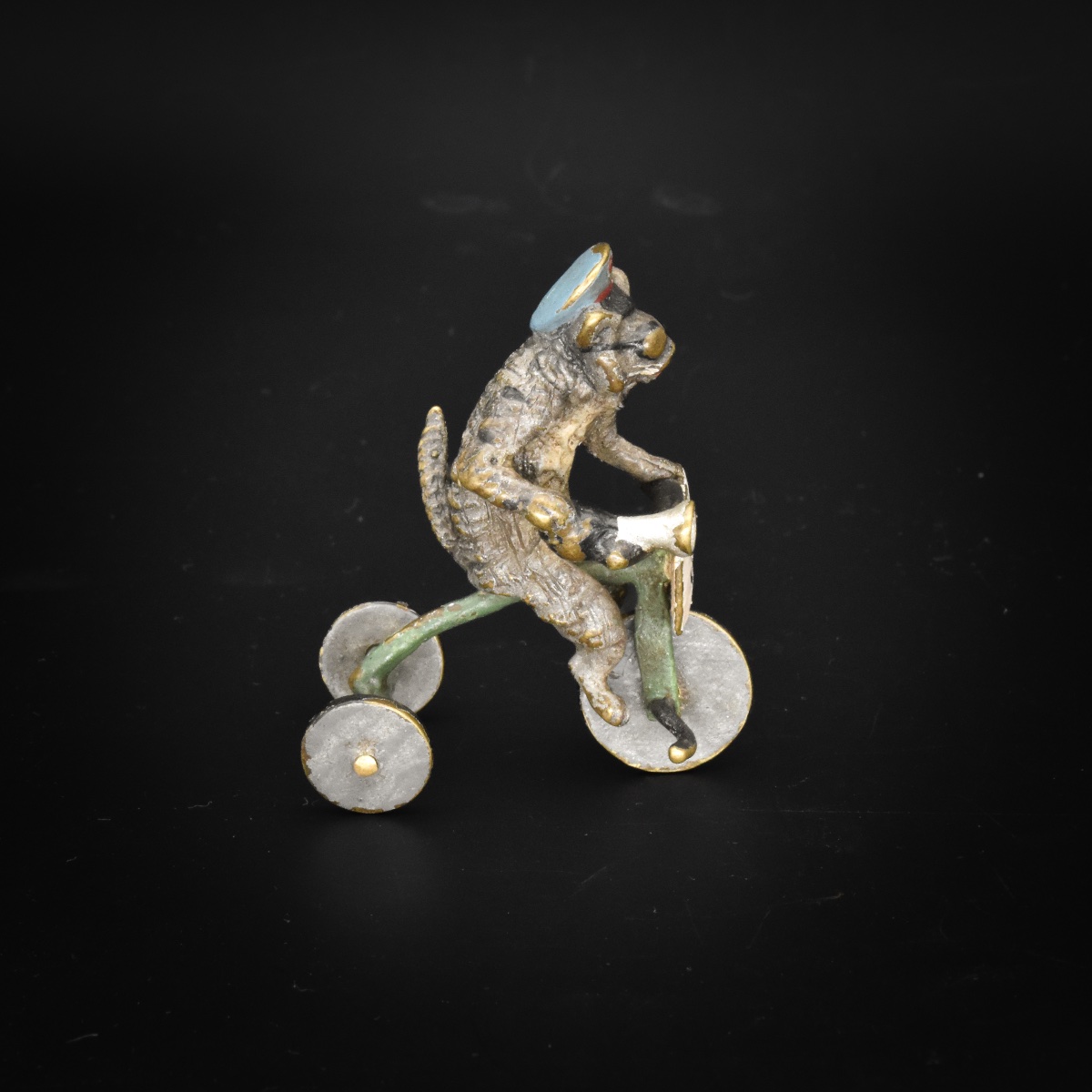 Chat coureur cycliste - Bronze de Vienne, Bergmann, fin du XIXe siècle-photo-4