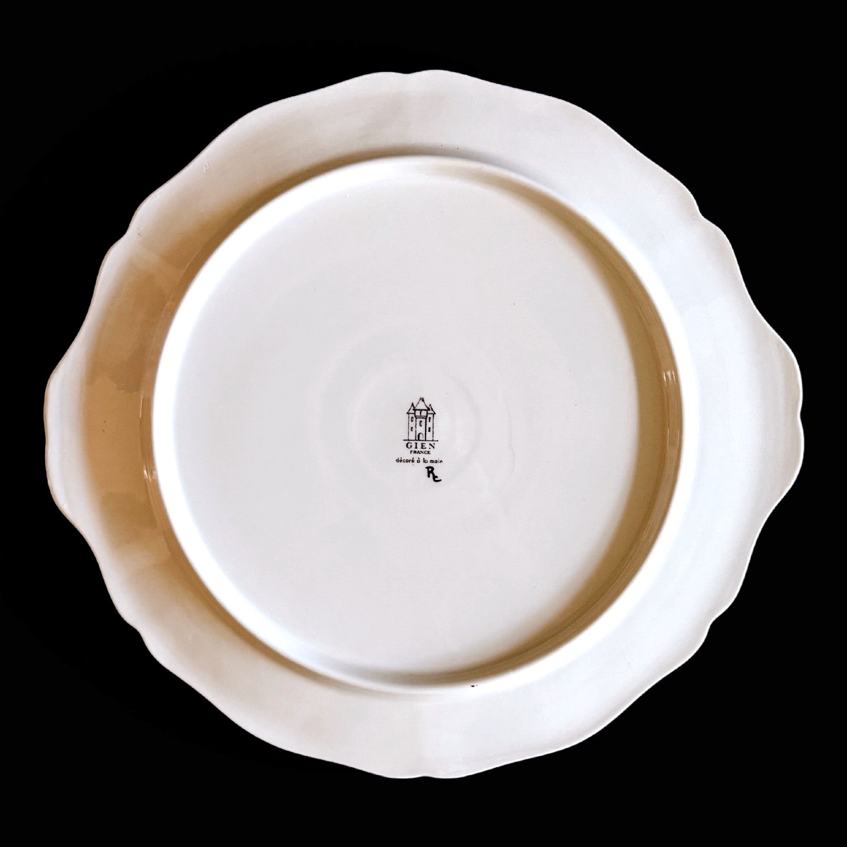 Plat à dessert au chien de chasse - Modèle Rambouillet, Jean Bertholle pour Gien-photo-2
