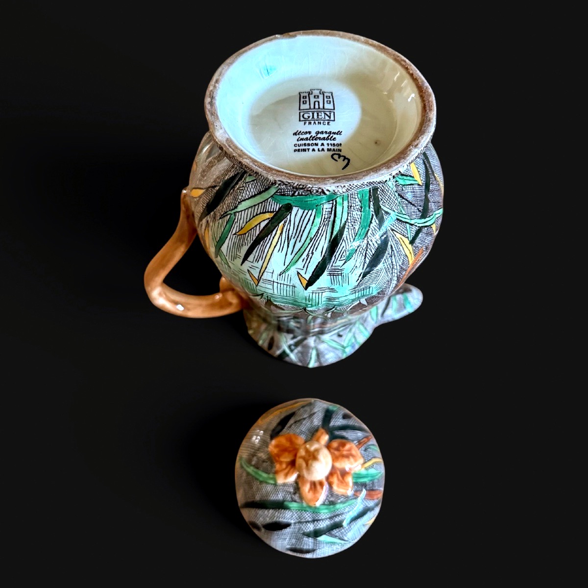 Grande cafetière au canard - Modèle Rambouillet, Jean Bertholle pour Gien-photo-3