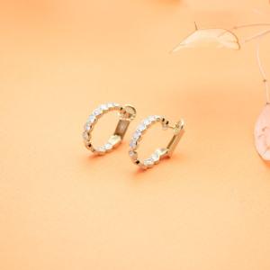 Gold And Diamond Hoop Earrings