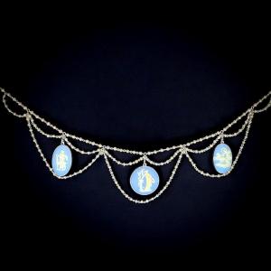 Drapery Necklace Decorated With Wedgwood Medallions