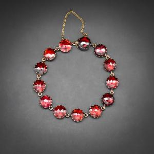 Bracelet en or 18 carats et grenats de Perpignan - France, fin du XIXᵉ siècle