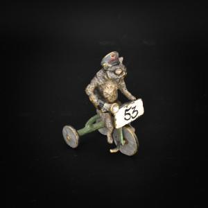 Cat On A Bicycle - Vienna Bronze, Bergmann, Late 19th Century