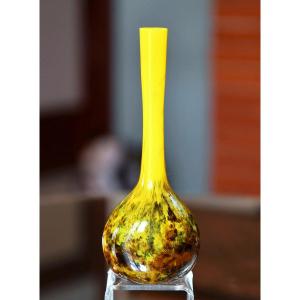 Delatte, Nancy. Miniature "berluze" Vase (15 Cm), In Polychrome Marmoreal Glass.