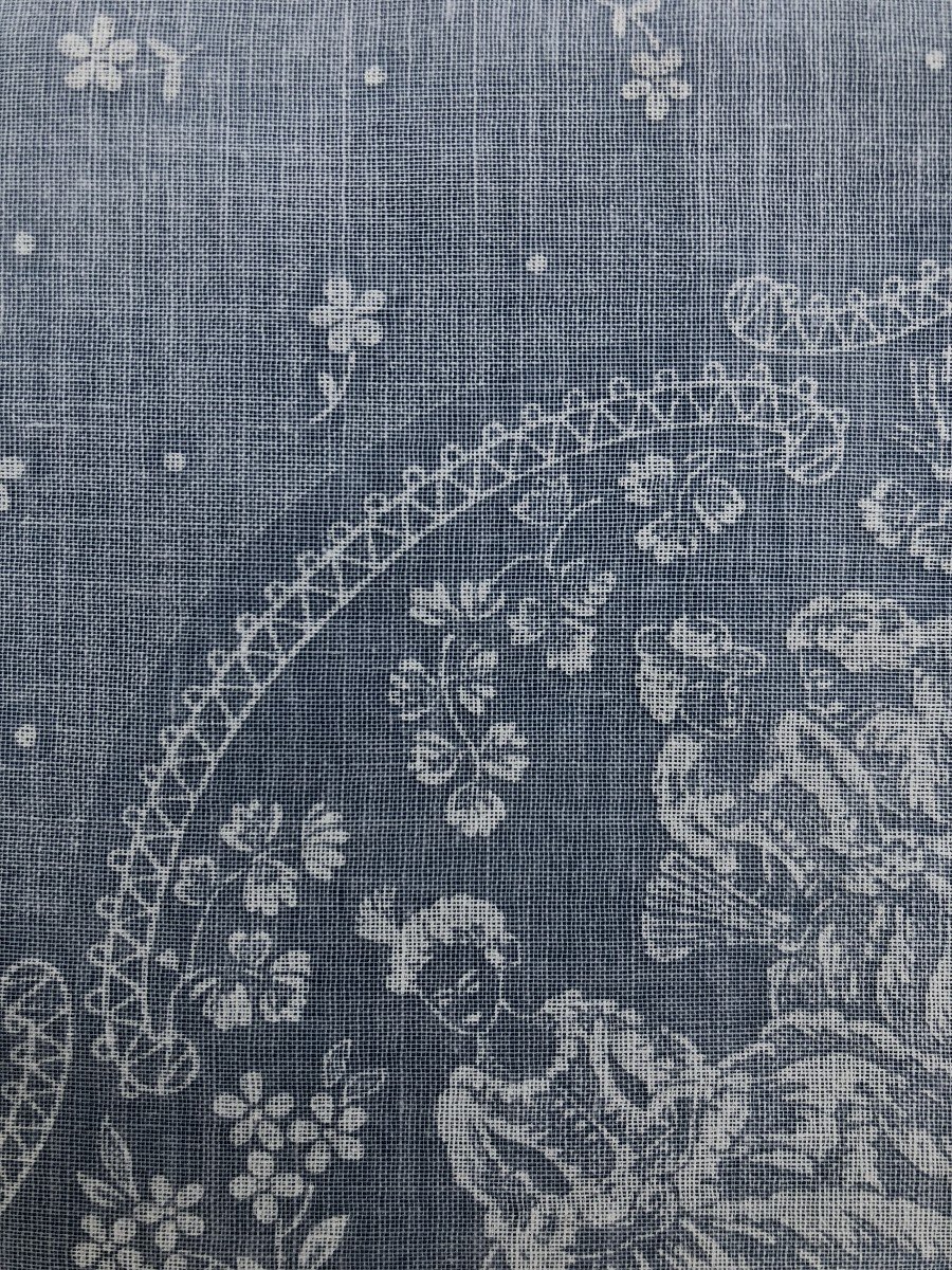 Handkerchief XIXth Century Romantic Scene-photo-4