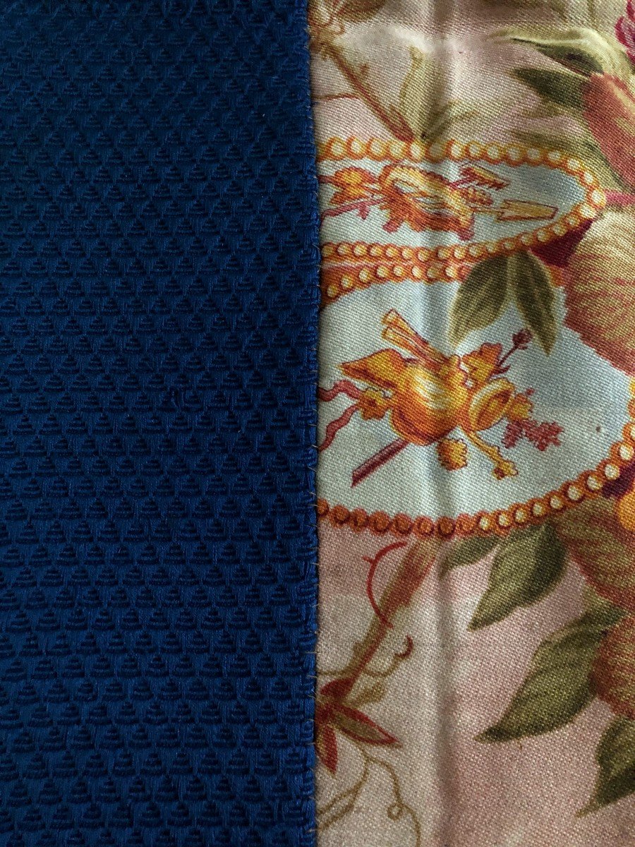 N° 1 Pair Of Curtain Hangings Mid XIXth Century Printed Cotton-photo-1