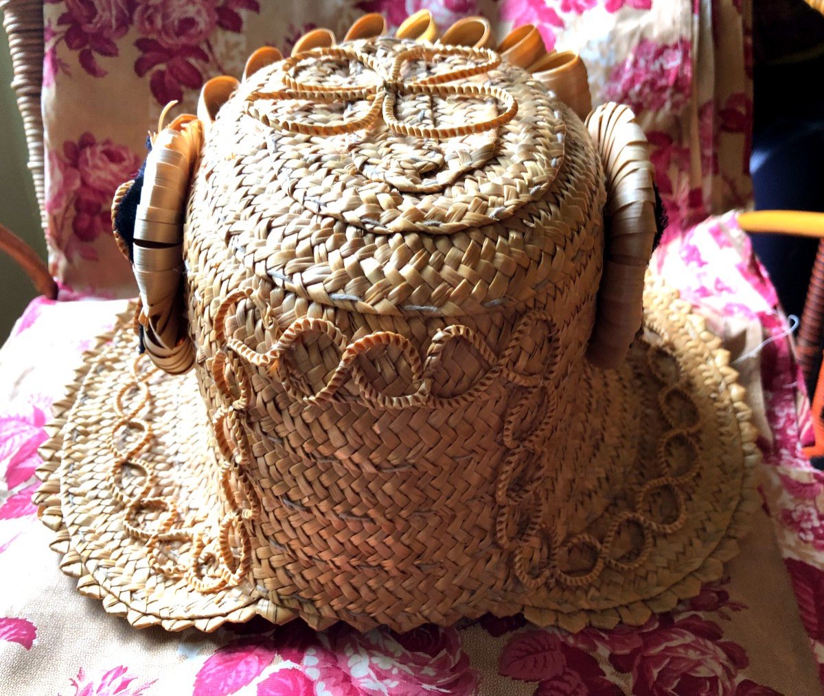 Straw Hat 1900 Headdress-photo-4