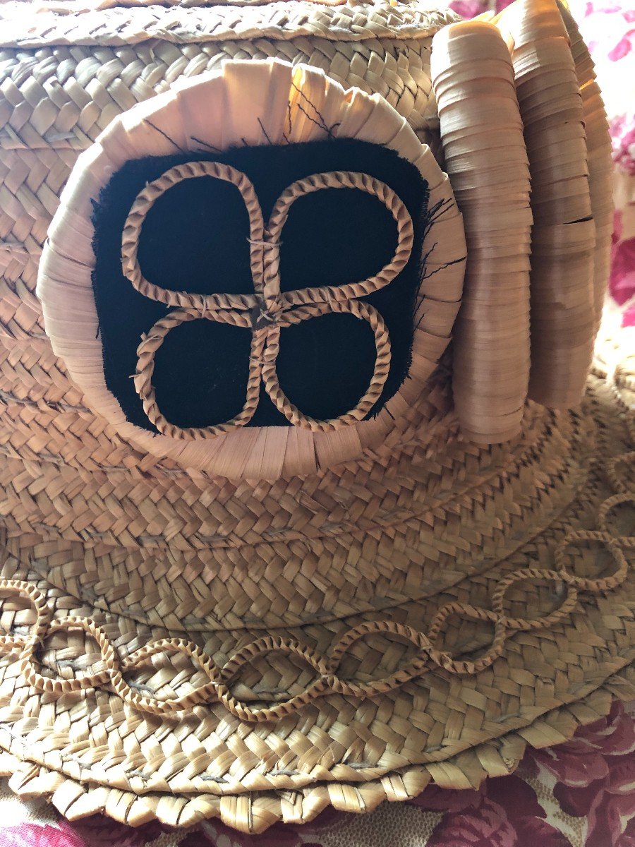 Straw Hat 1900 Headdress-photo-3