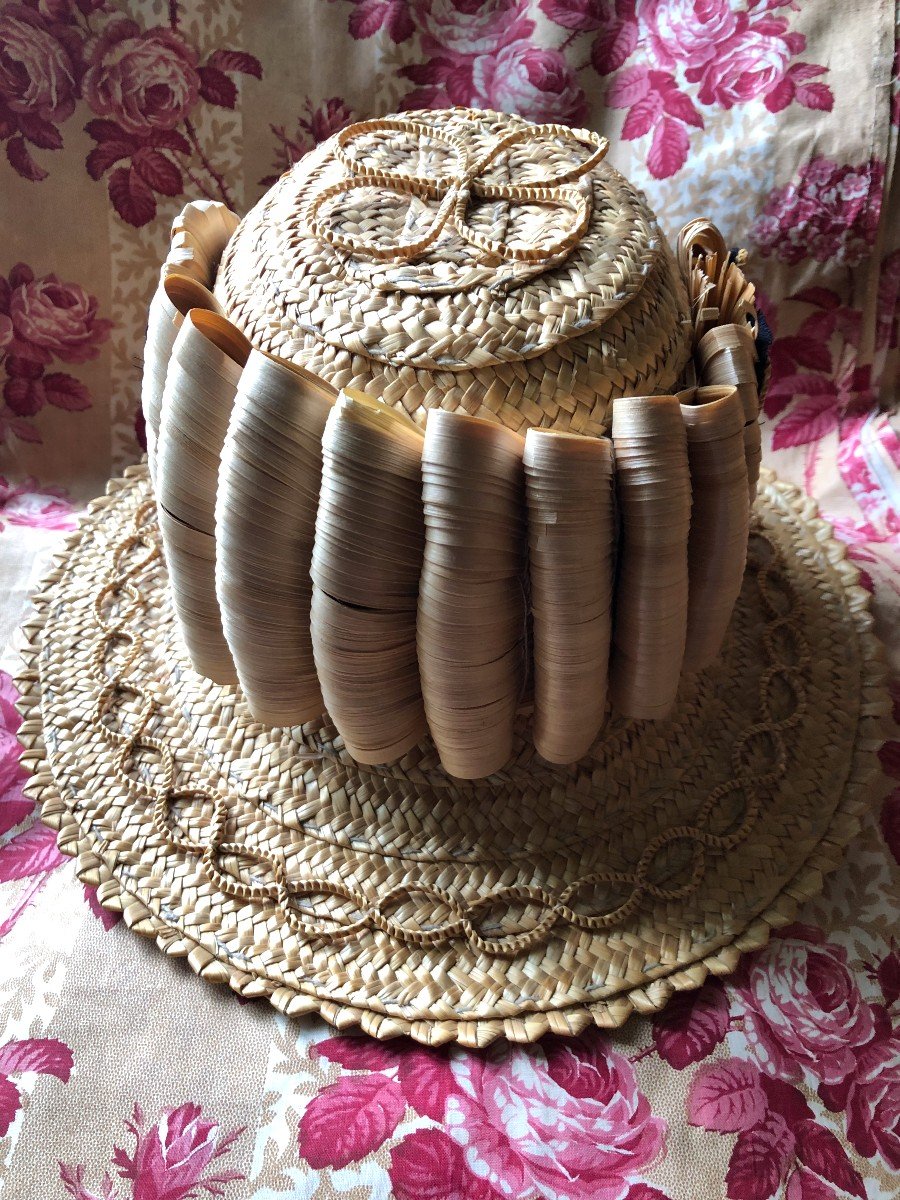 Straw Hat 1900 Headdress-photo-2